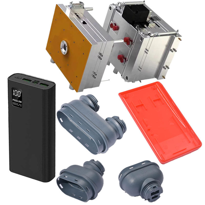 Injection molded portable power bank casing