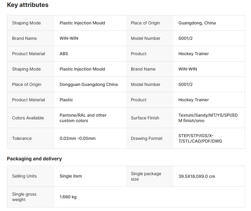 Custom Plastic Lightweight Stickhandling Training Aid