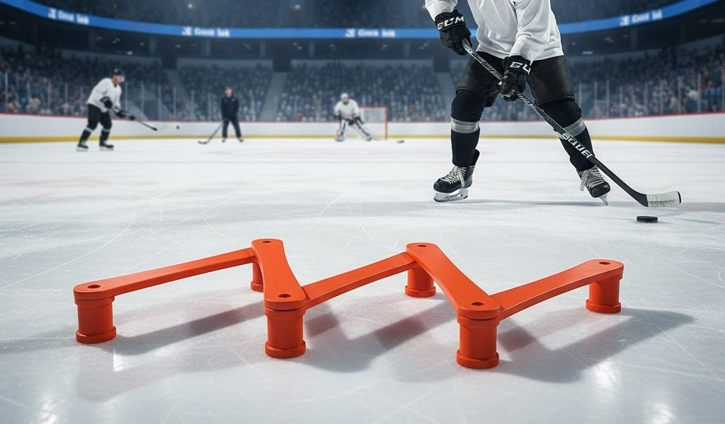 ABS molded training equipment for hockey puck control