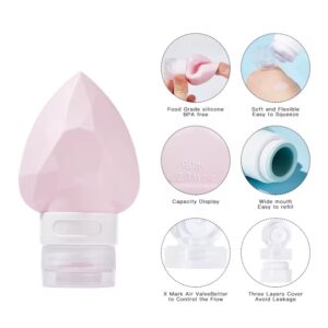 BPA-free silicone travel bottles set features
