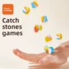 Hand Reaction Silicone Catching Stone Toy Custom For Educational Board Game