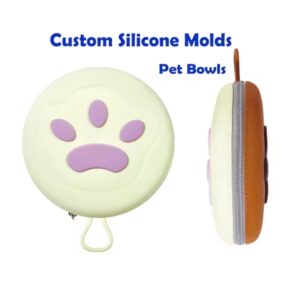 Portable Silicone Folding Double Dog Bowl