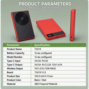 custom portable charger battery box parameters