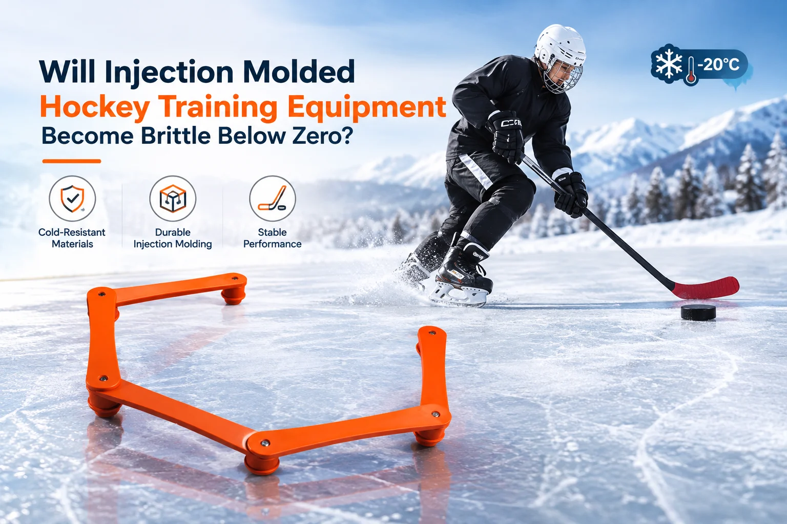 injection molded hockey training equipment